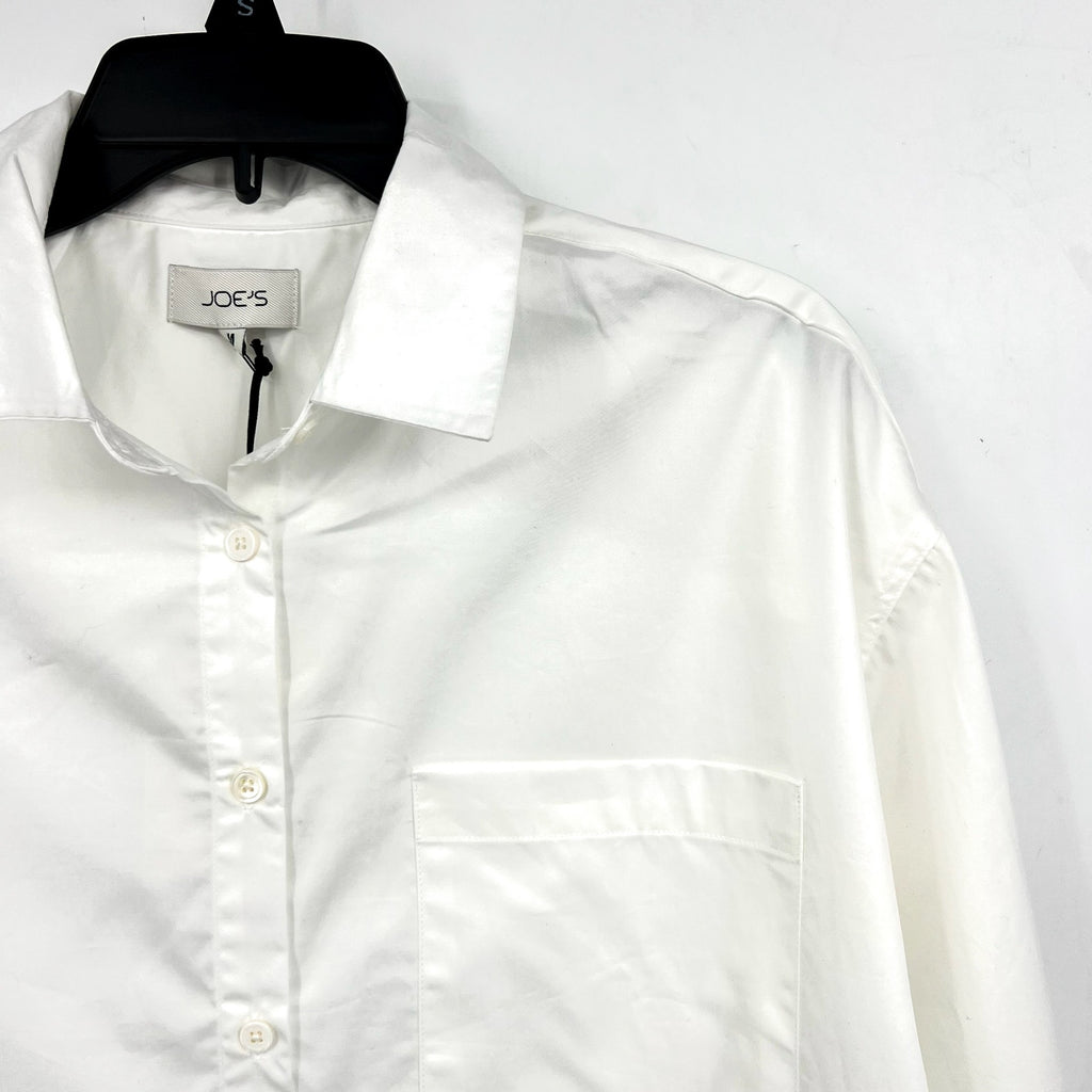JOE'S JEANS Women's Boyfriend Button Down Shirt Medium Optic White NWT