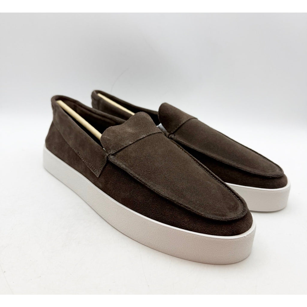 Saint Morta Men's Hemisphere Slip On Loafers Size 8 Brown White Suede NIB
