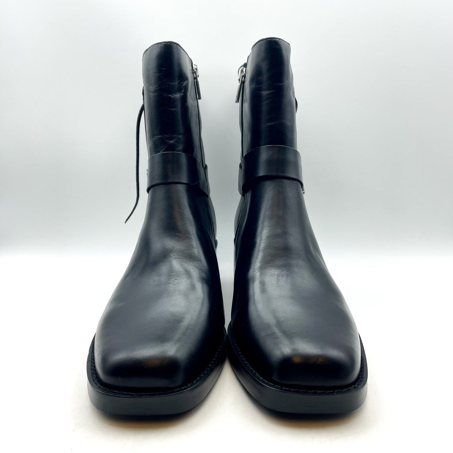 Lucky Brand Womens Kamany Braided Ankle Bootie US 11 M Black Leather NWOB