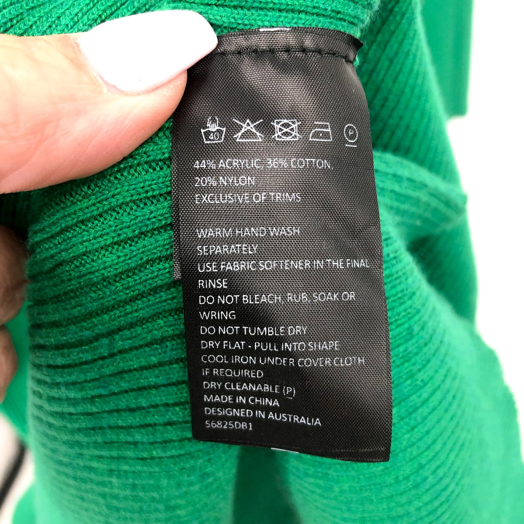BARDOT Women's Collared Knit Dress Small US 4 Bright Green Long Sleeve NWT