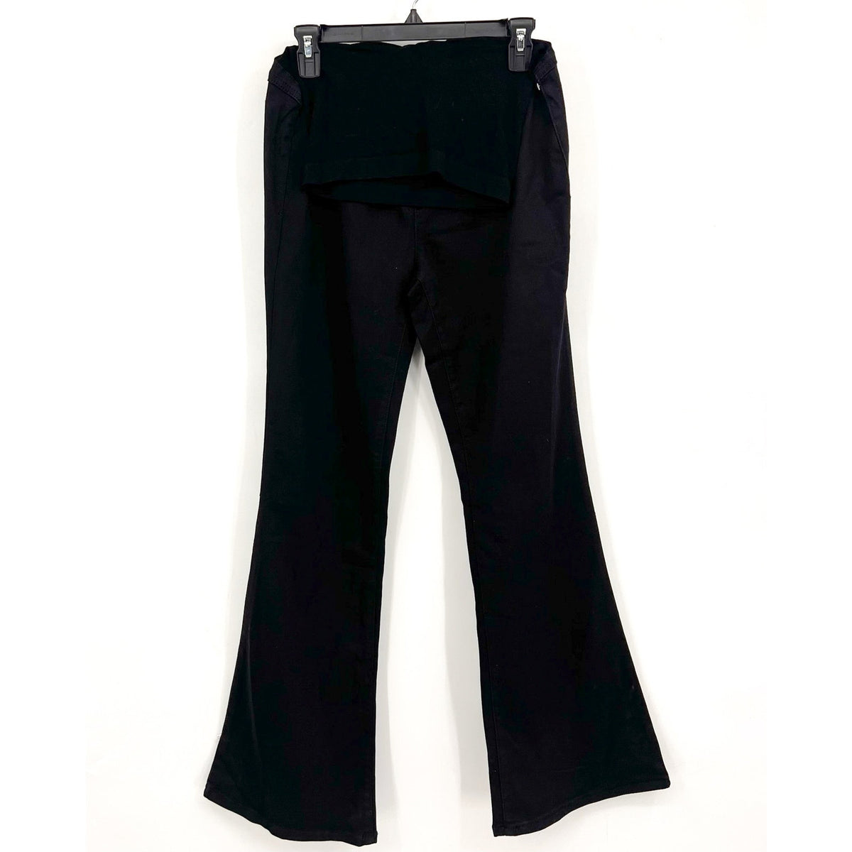 1822 DENIM Maternity Women's Slim Bootcut Jeans Size 10 Black Over Belly NWT
