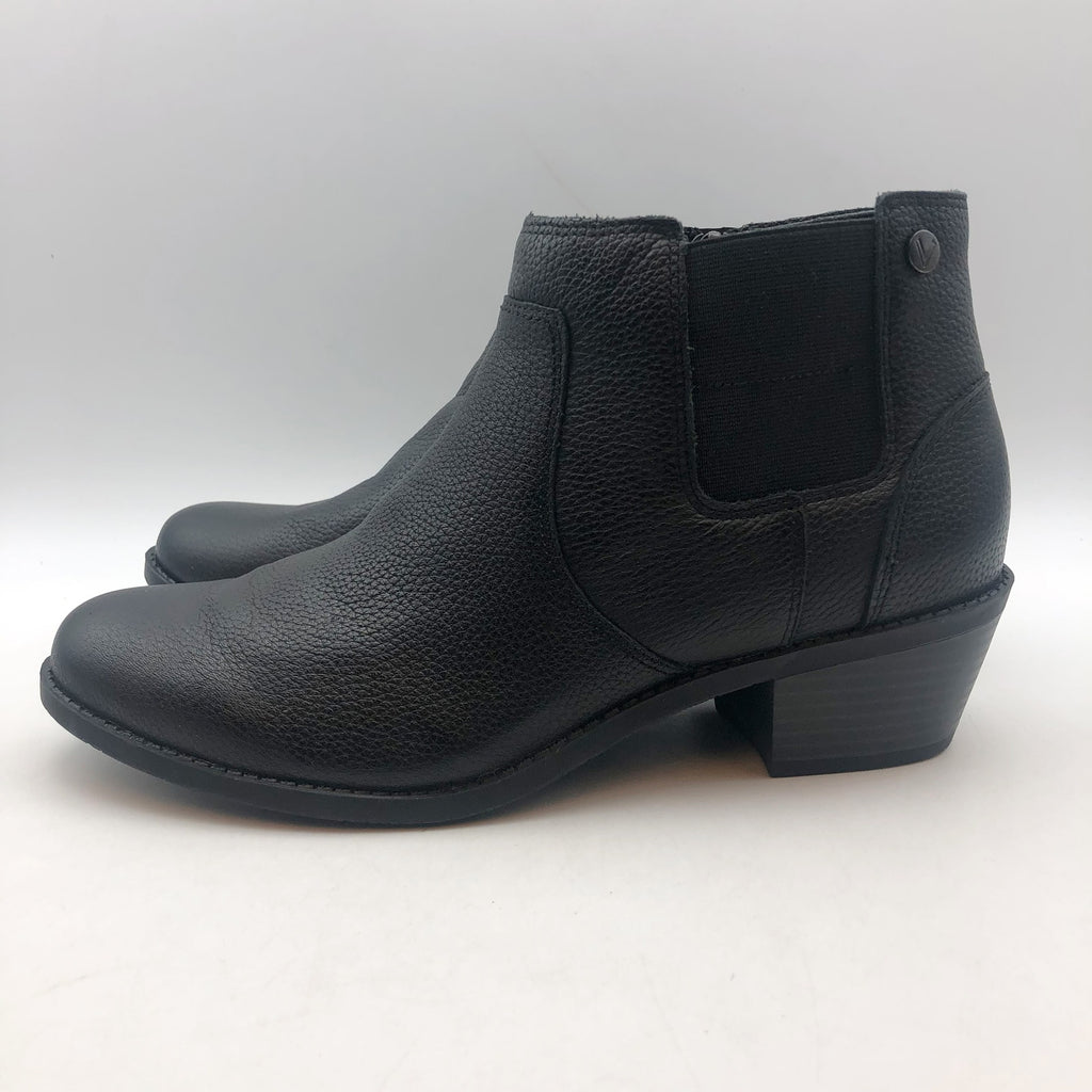 Vionic Womens Finn Ankle Booties US 8 EU 38.5 Black Leather Boots NWOB