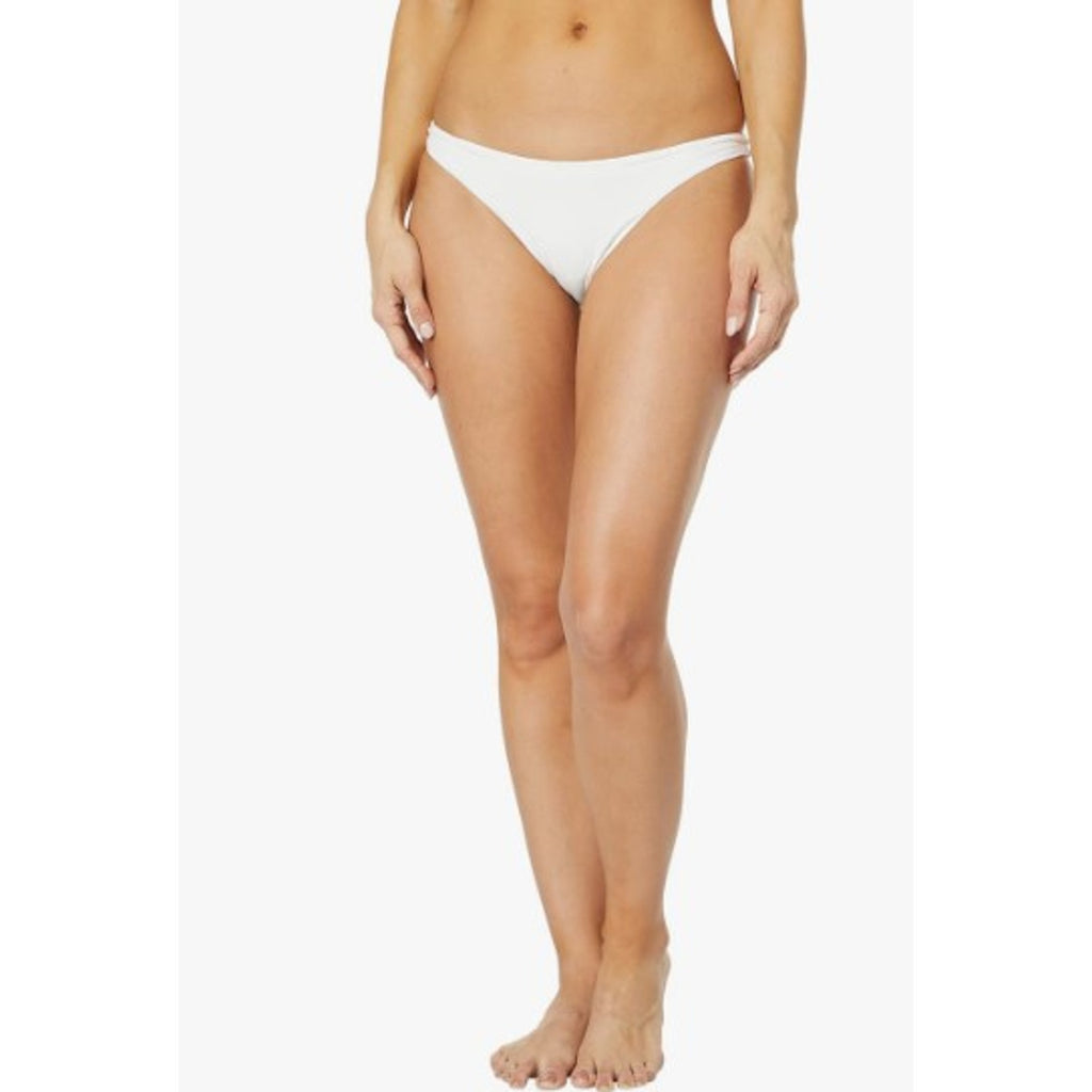 EBERJEY Women's So Solid Dree Bikini Bottoms Small Ecru