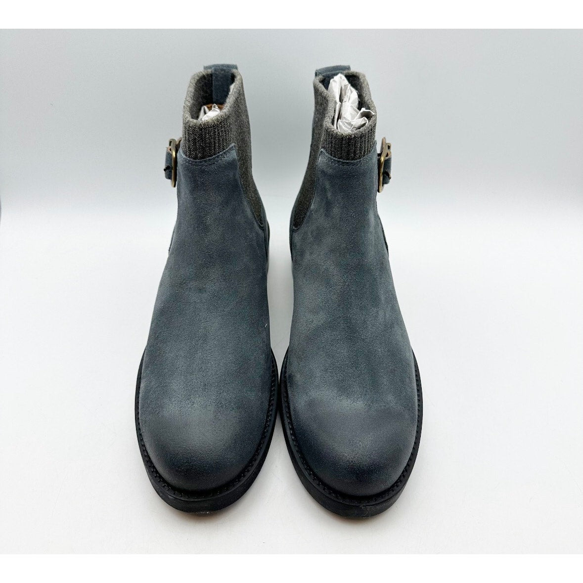 Cammina Womens Salerno Ankle Boots Size 9.5 Smoke Blue Green Suede NIB