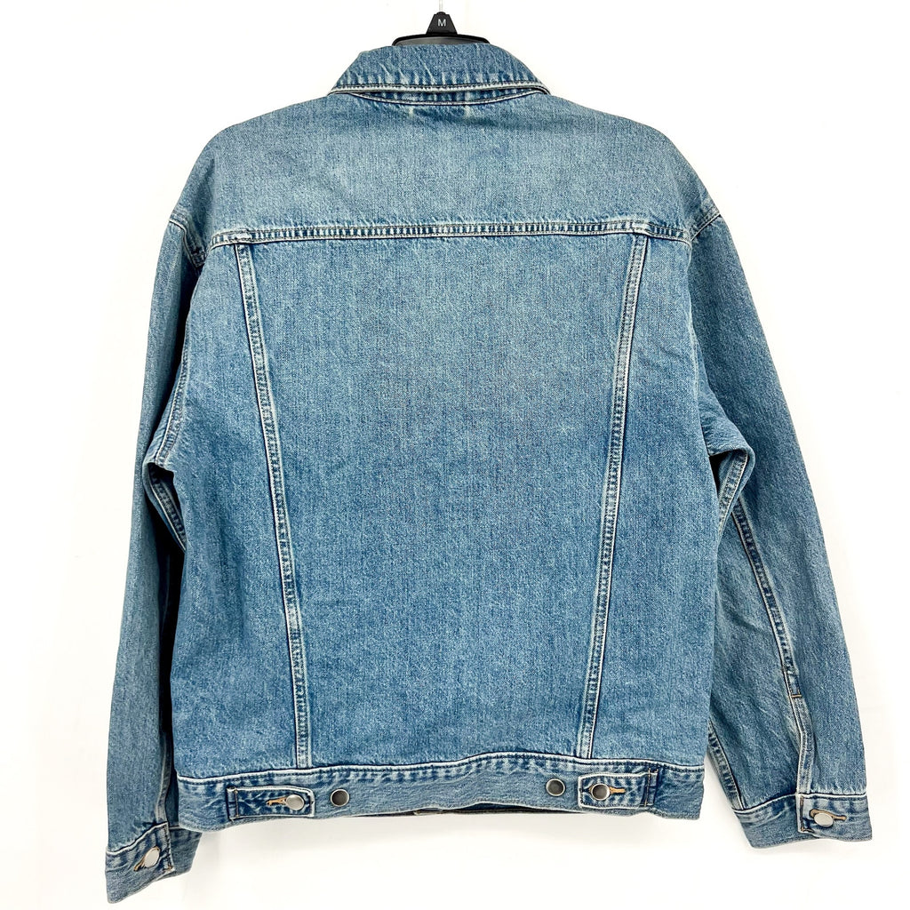 EVERLANE Unisex Everyone Denim Jacket Small Broken in Blue Organic Cotton NWT