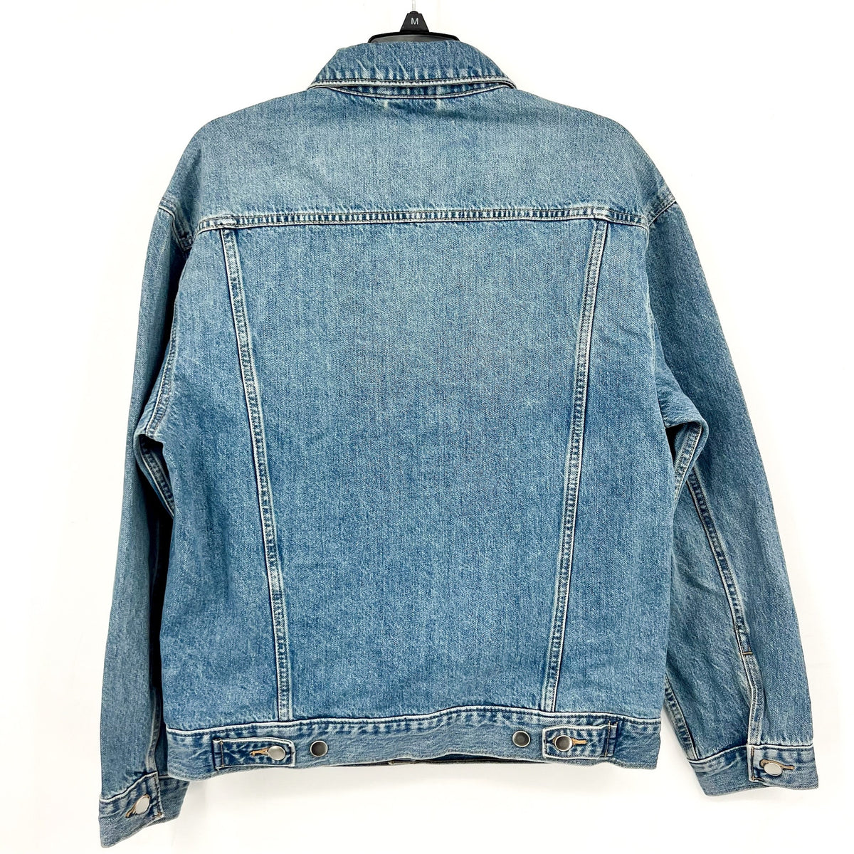 EVERLANE Unisex Everyone Denim Jacket Small Broken in Blue Organic Cotton NWT