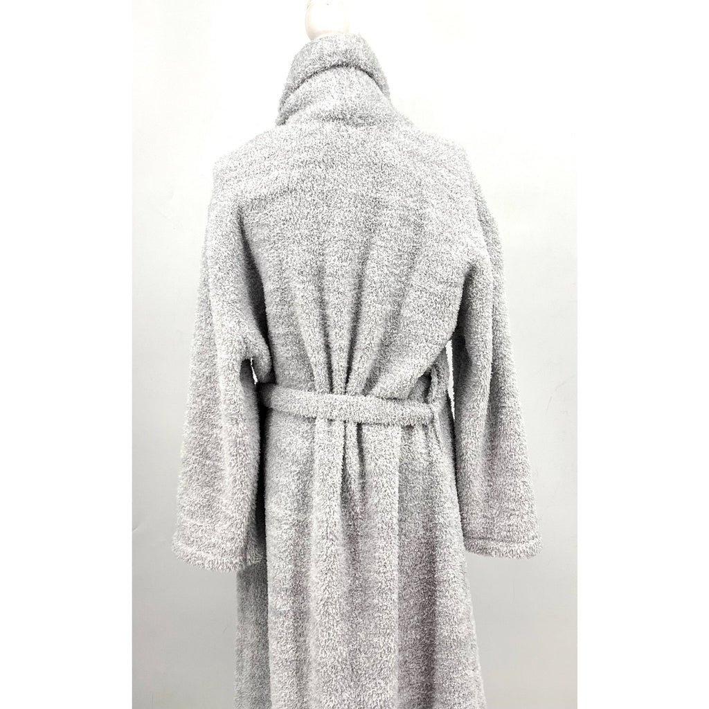BAREFOOT DREAMS CozyChic Heathered Robe SIZE 2 LARGE- XL HE Ocean-White NWT