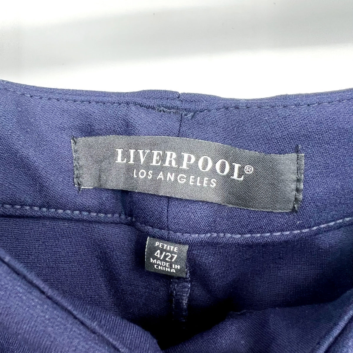 LIVERPOOL Womens Kelsey Knit Trousers Size 27 4 Petite Cadet Blue Ankle NWT