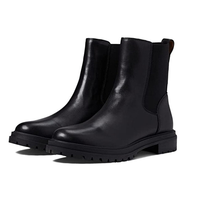Madewell Womens The Bradley Chelsea Lugsole Boots Size 5.5 Black Leather NWOB