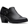 Clarks Women's Emily 2 Darcey Ankle Bootie Size 6 M Black Leather Round Toe NIB