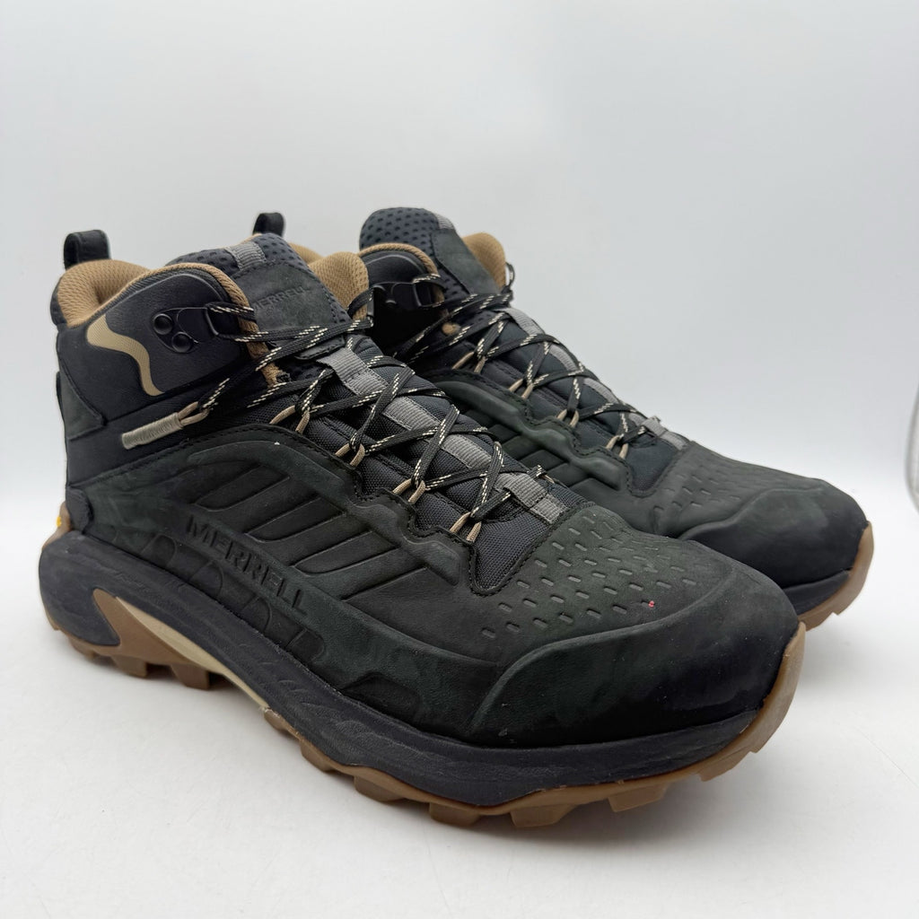 Merrell Mens Moab Speed 2 Hiking Sneakers US 11 Black Leather Waterproof NWOB