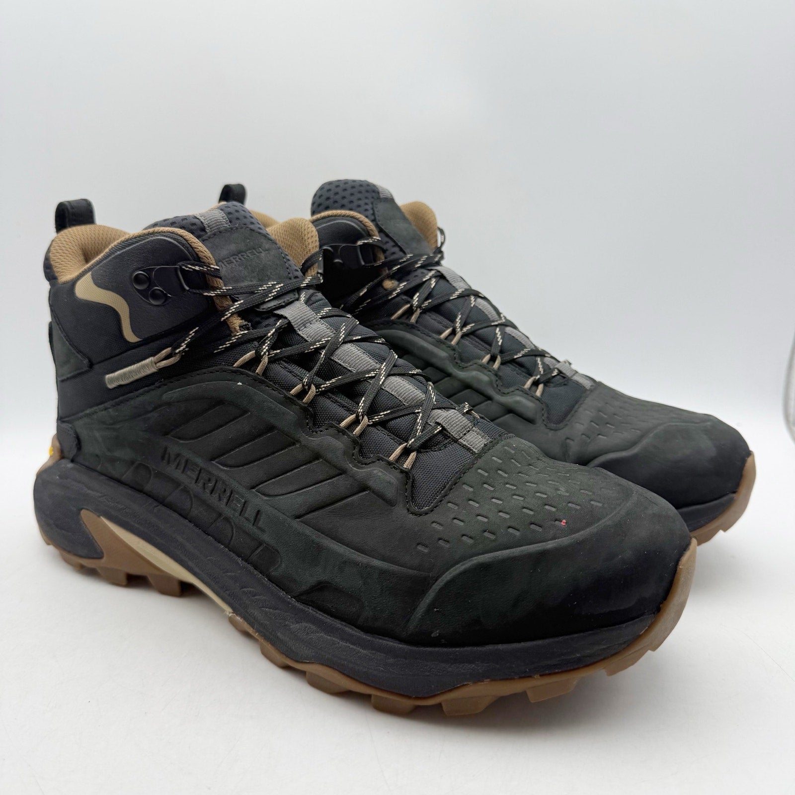 Merrell Mens Moab Speed 2 Hiking Sneakers US 11 Black Leather Waterproof NWOB