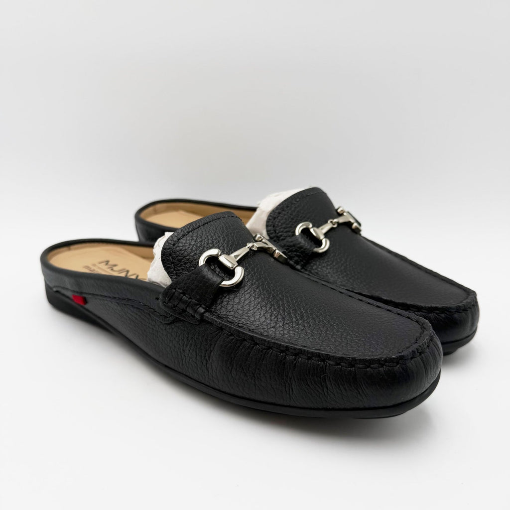 Marc Joseph New York Womens Ocean Drive Bit Mules Size 9 Black Leather NIB