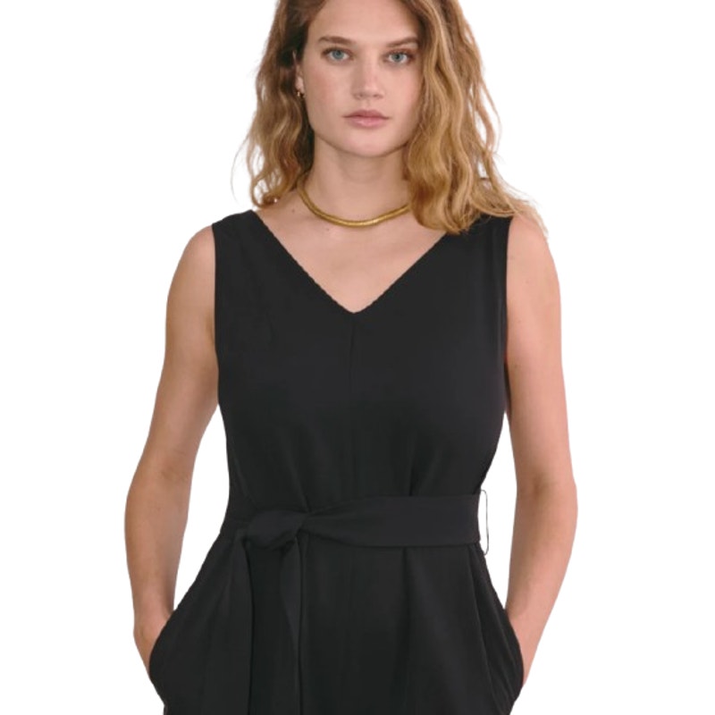 EVERLANE Women's The Ultimate Jumpsuit Size 6 Black Belted Wide Leg NWT