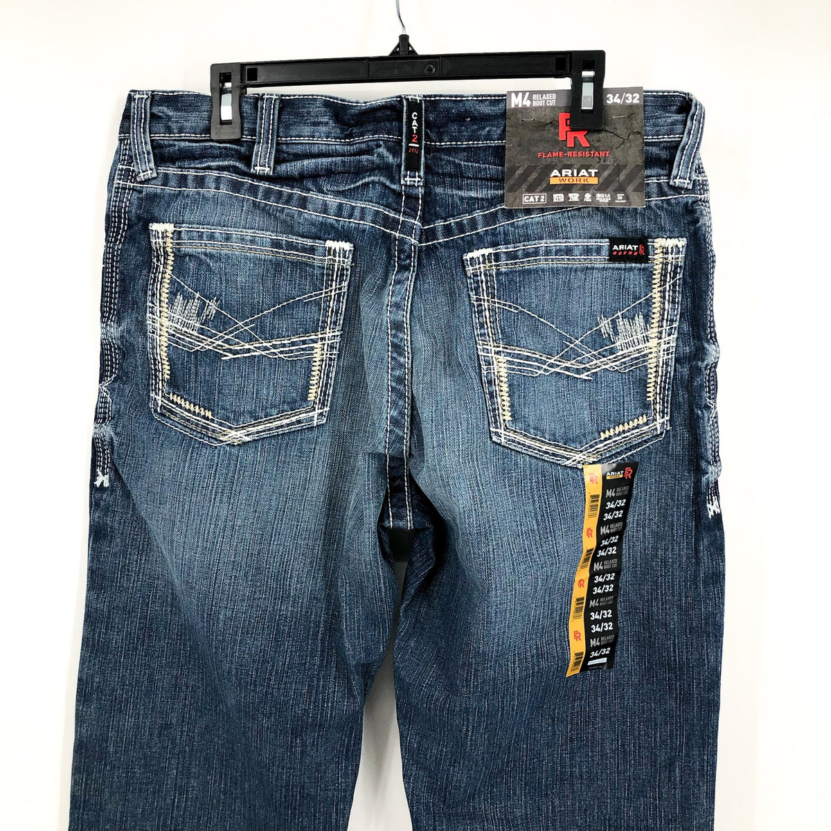 ARIAT Men's FR M4 Relaxed Ridgeline Boot Cut Jeans 34x32 Glacier Blue Denim NWT