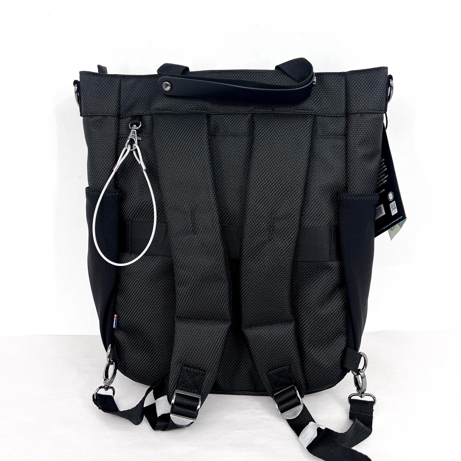SHERPANI Soleil Anti-theft Convertible Backpack Tote Granite Gray Black RFID NWT