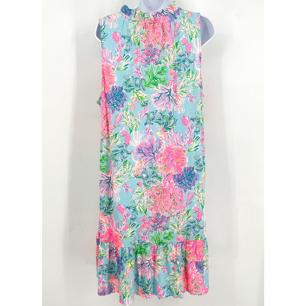 LILLY PULITZER Womens Malone Dress XL Cay to My Heart Blue Celestial Blue NWT