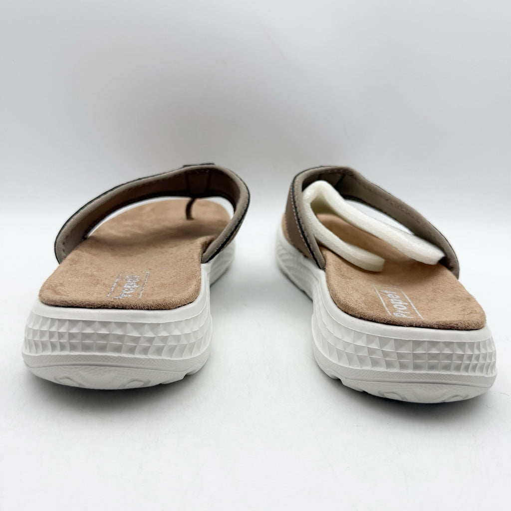Propet Womens TravelActiv FT Flip Flop Sandals Size 9 Narrow Tan NWOB