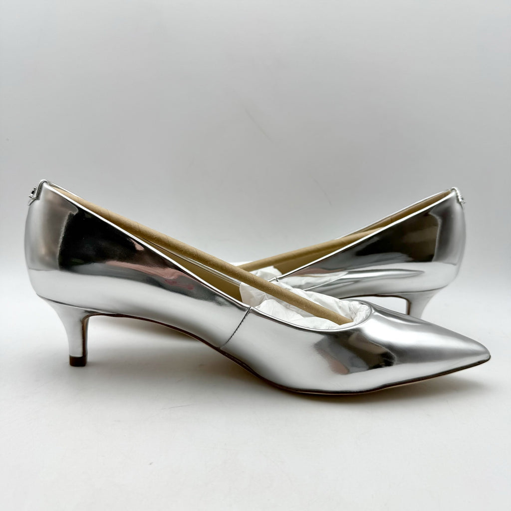 Sam Edelman Womens Dori Pumps Size 8.5 M EU 39 Silver Leather Heels NIB