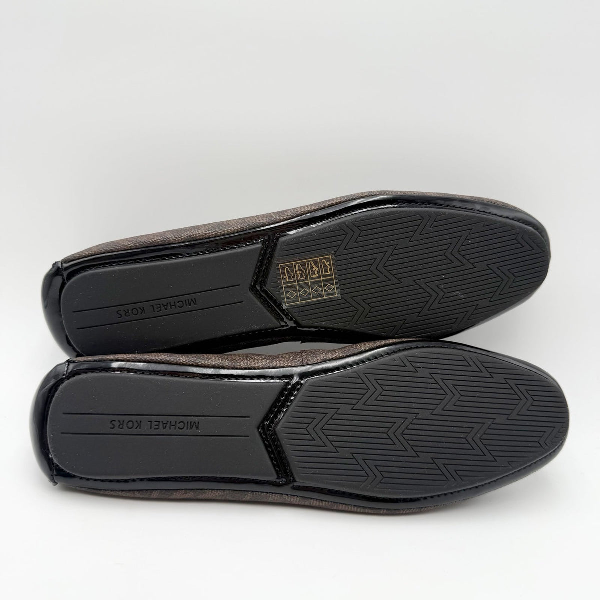 Michael Kors Womens Lillie Moc Flats Size 9.5 Brown MK Logo NIB