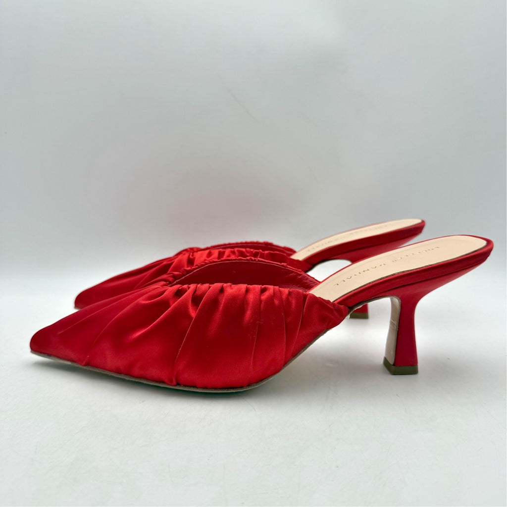 Loeffler Randall Womens Inez Mule Heels US 9 B EU 40 Red Satin NIB