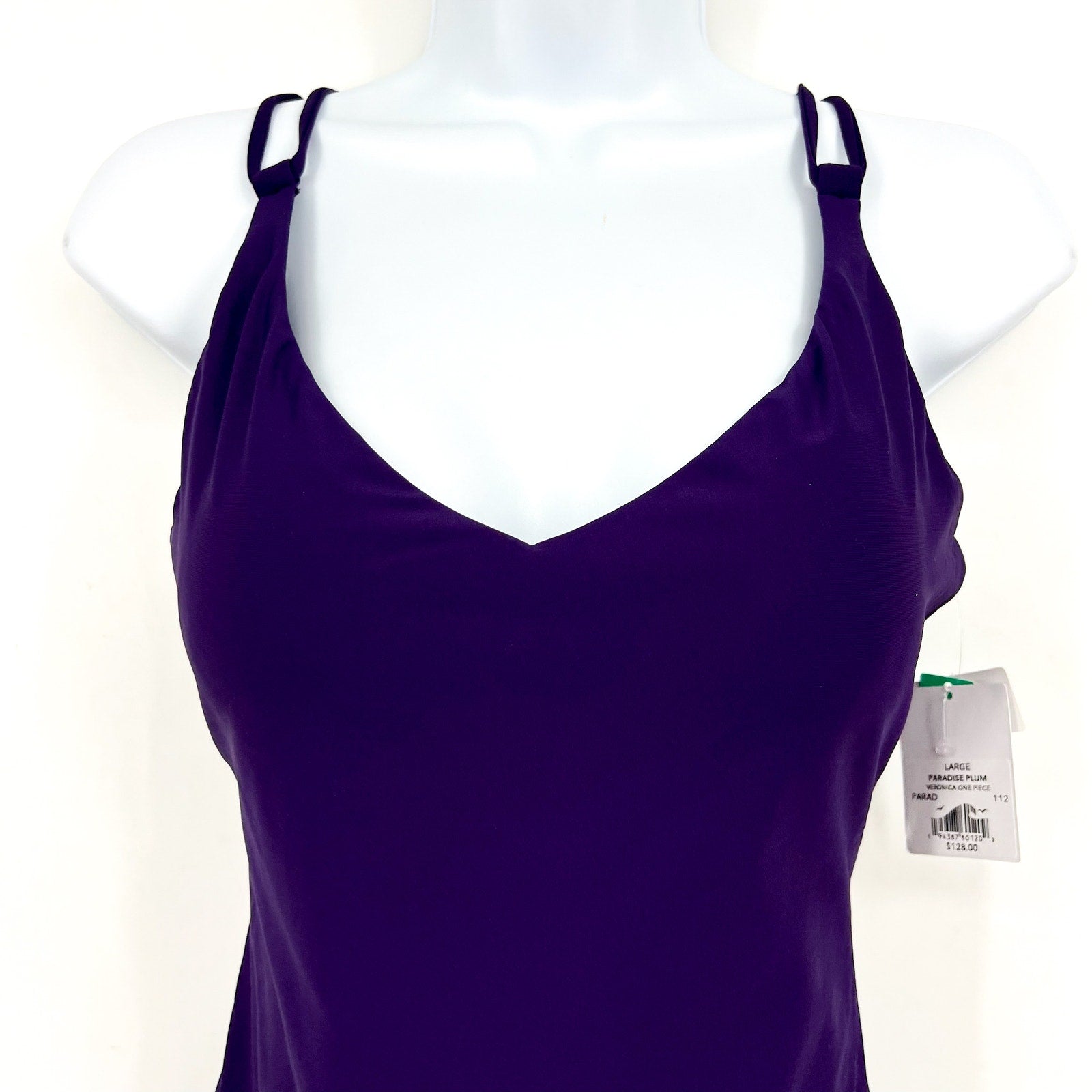 SUNSETS Women's Veronica One Piece Swimsuit Large Purple Plum Cross-Back NWT
