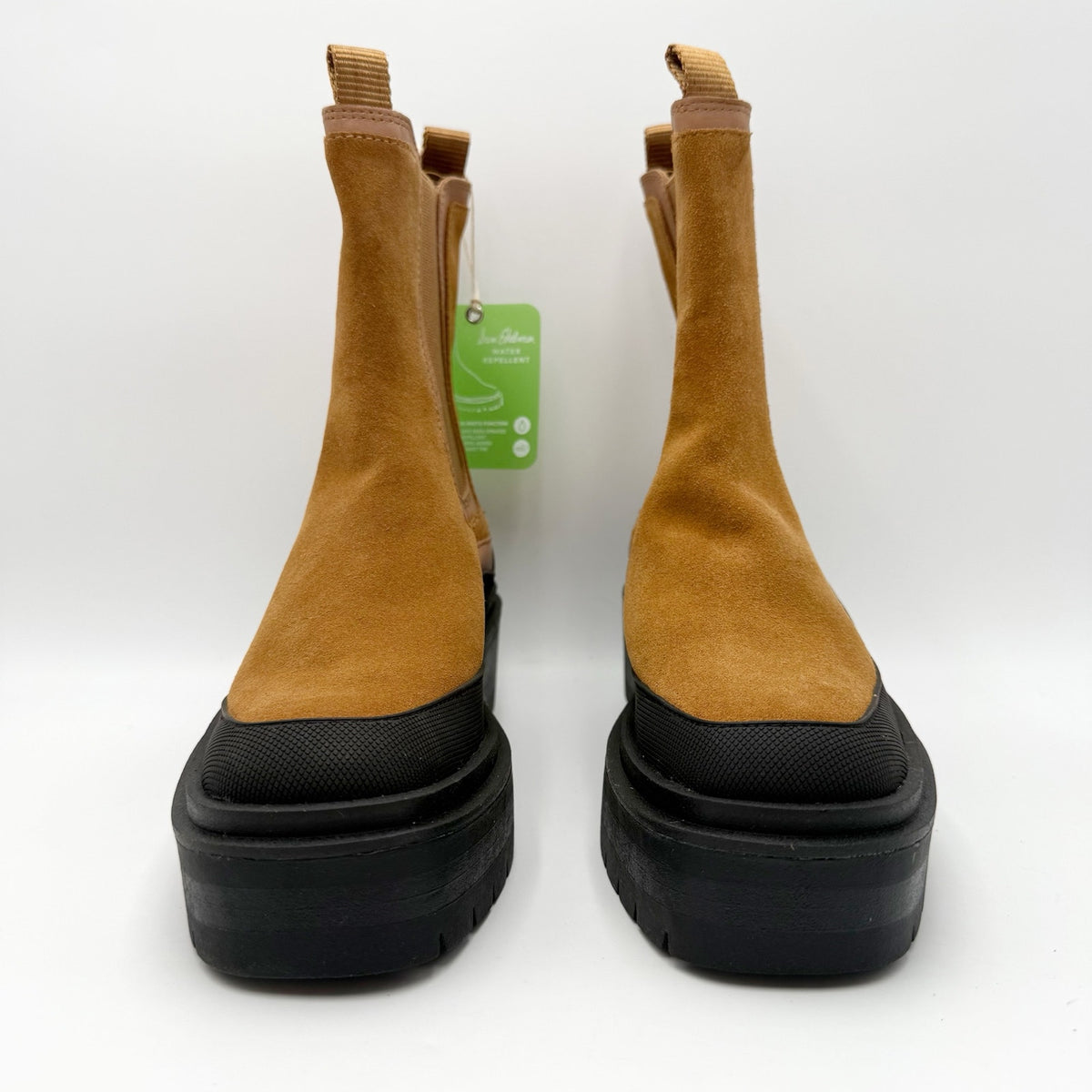 Sam Edelman Womens Lulia Chelsea Boots Size 5M Brown Suede Black Waterproof NWOB