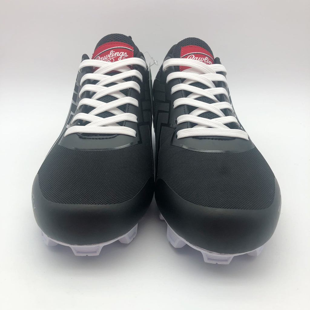Rawling Mens Savage Low Lace Up Baseball Cleats Size 7.5 Black White NWOB