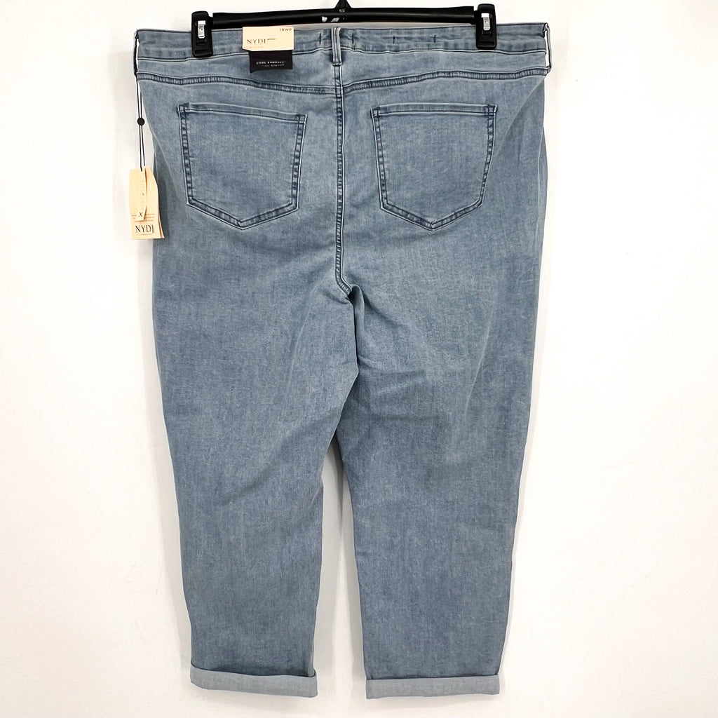 NYDJ Womens Margot Girlfriend Jeans Size 18W PETITE Kingston Blue NWT
