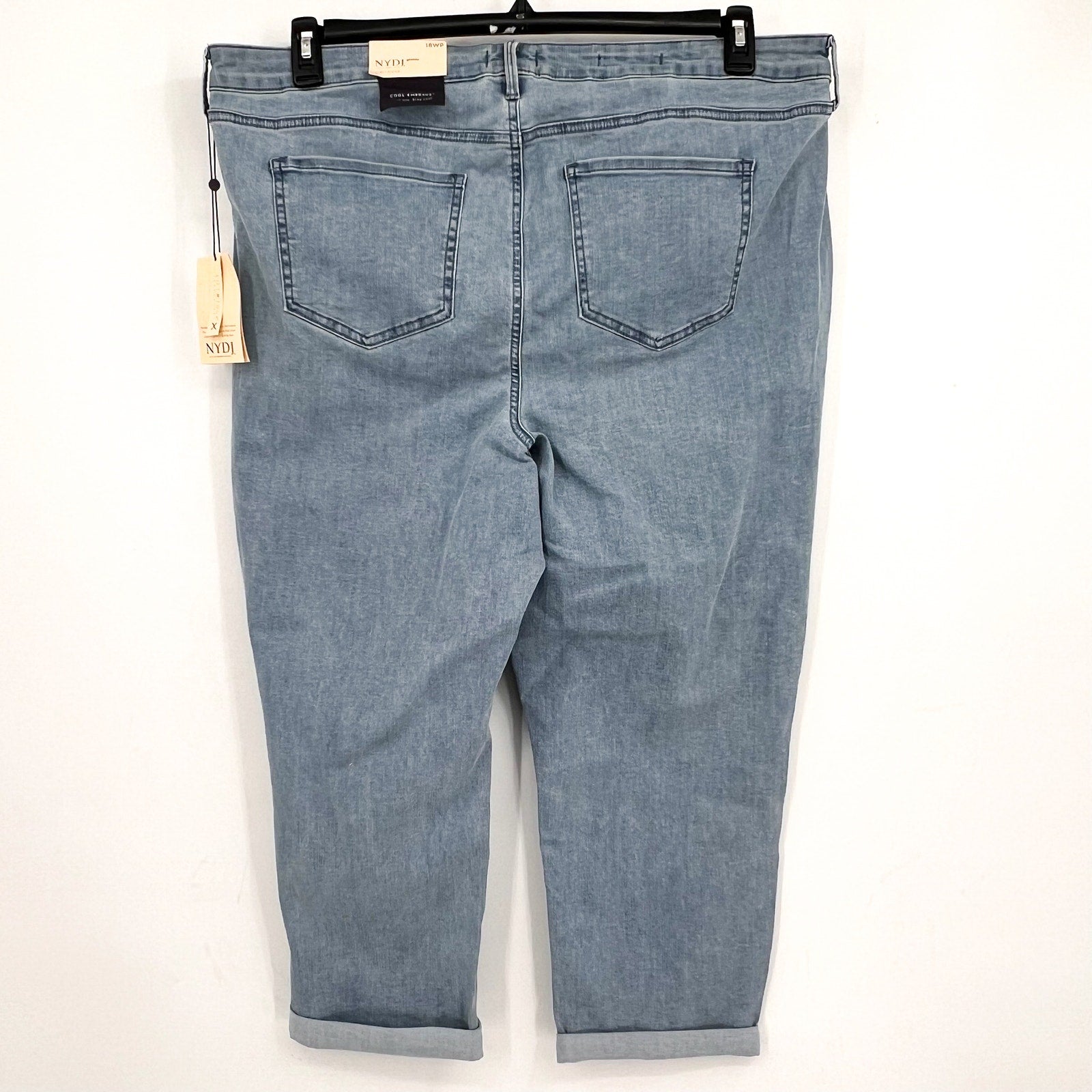 NYDJ Womens Margot Girlfriend Jeans Size 18W PETITE Kingston Blue NWT