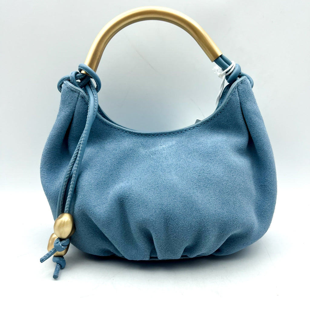 MADEWELL Women's The Mini Camren Handbag Blue Ocean Suede Leather NWT
