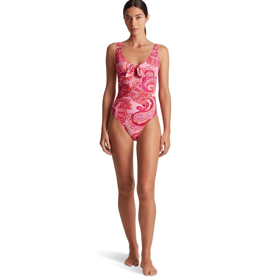 LAUREN RALPH LAUREN Underwire One-Piece Size 4 Pink Provence Paisley NWT