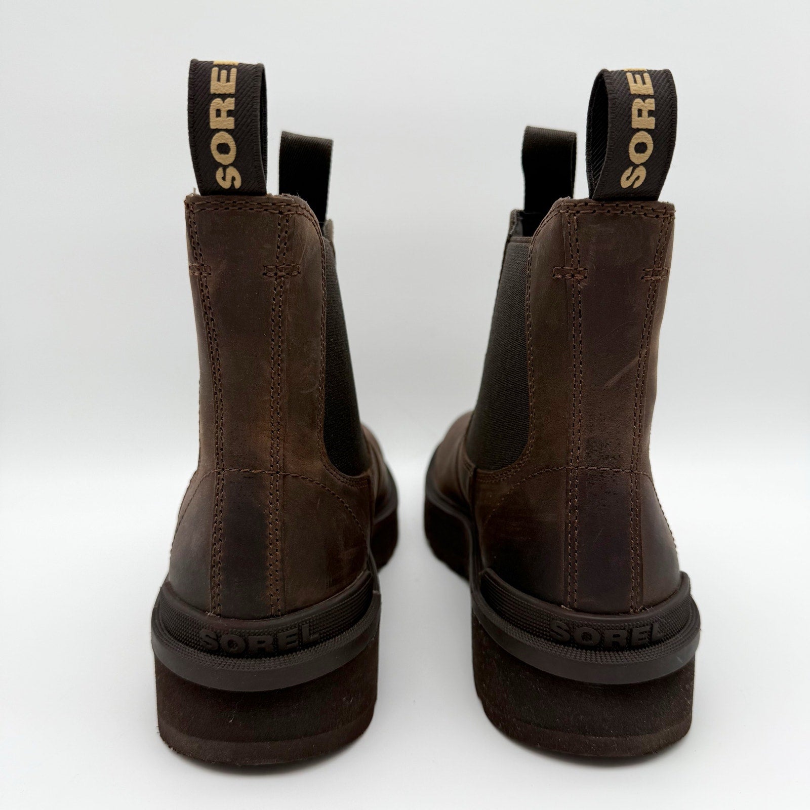 Sorel Womens Hi-Line Chelsea Ankle Boots US 7.5 Brown Leather Waterproof NIB