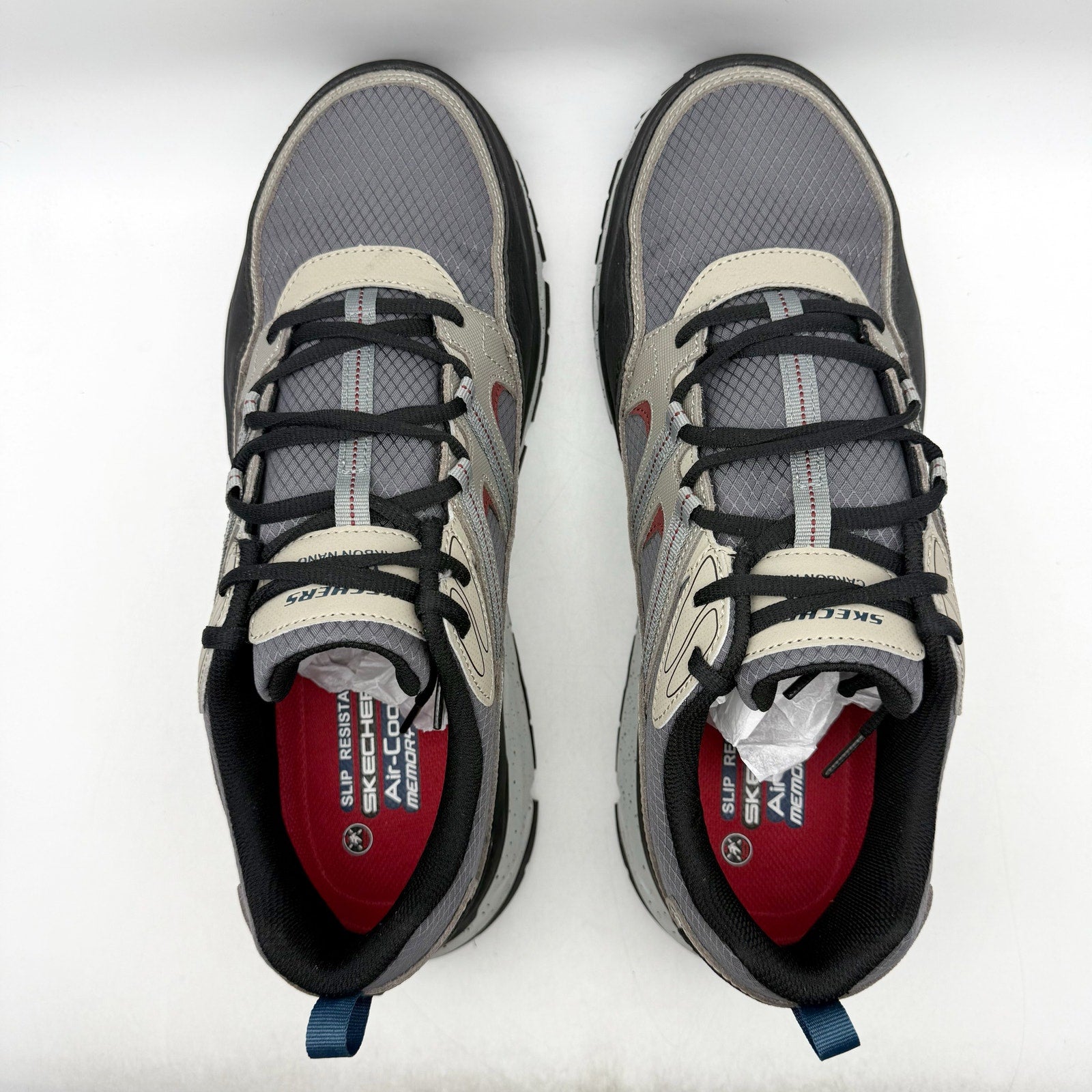 SKECHERS Work Mens D'Lux Journey Comp Toe Sneakers US 13 Grey Slip Resistant NIB
