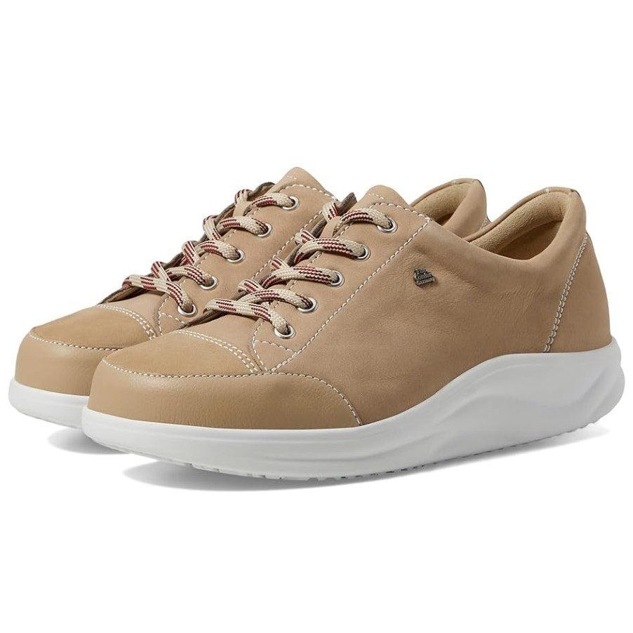 Finn Comfort Womens Ikebukuro Darkbrown Grass Sneakers US Size 7 Tan Leather NIB