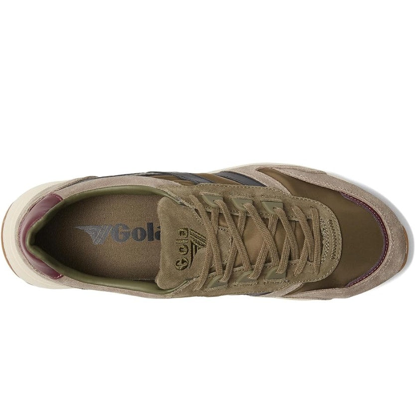 Gola Mens Chicago Casual Sneakers Size 11 EU 44 Green Taupe Suede NWOB