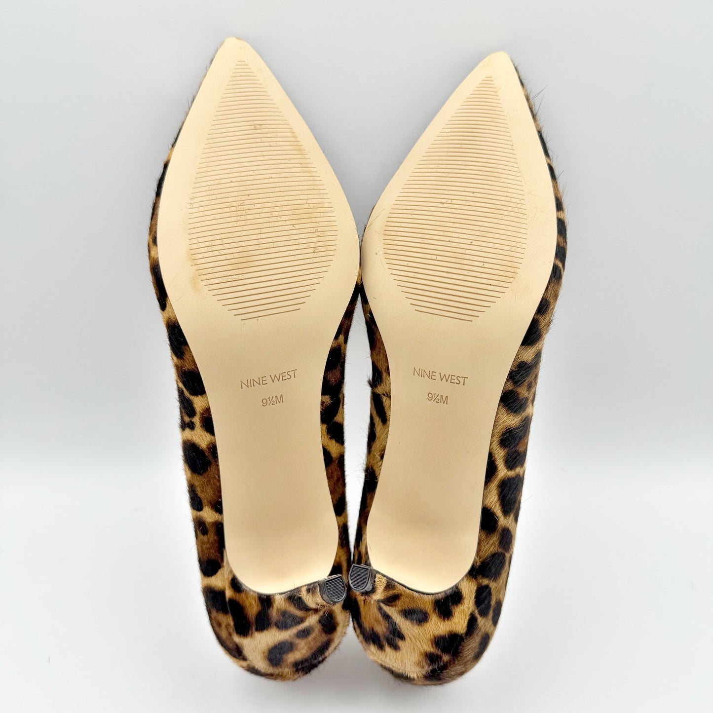 Nine West Womens Arlene Pumps US 9.5 M EU 40.5 Leopard Calf Hair NIB