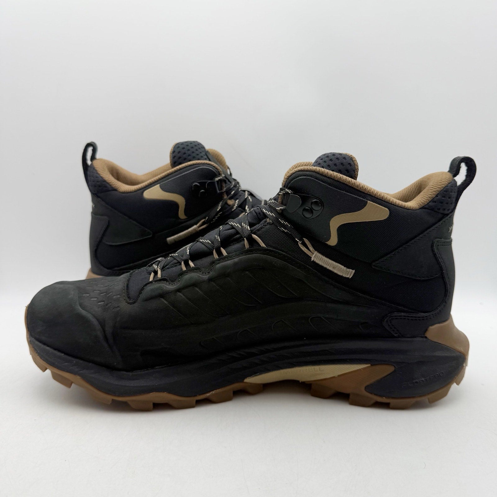 Merrell Mens Moab Speed 2 Hiking Sneakers US 11 Black Leather Waterproof NWOB