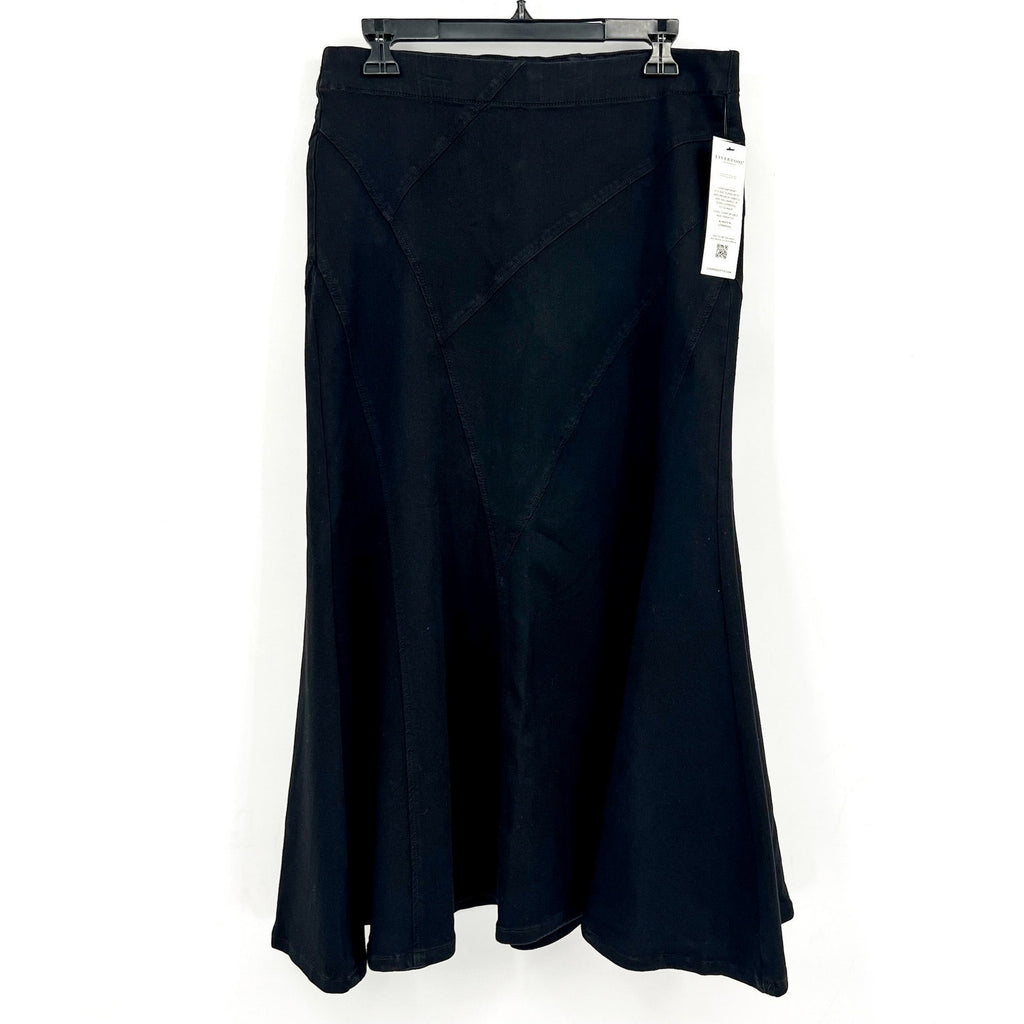 Liverpool Women's Mermaid Denim Maxi Skirt Size 12 31 Black Rinse Seamed NWT