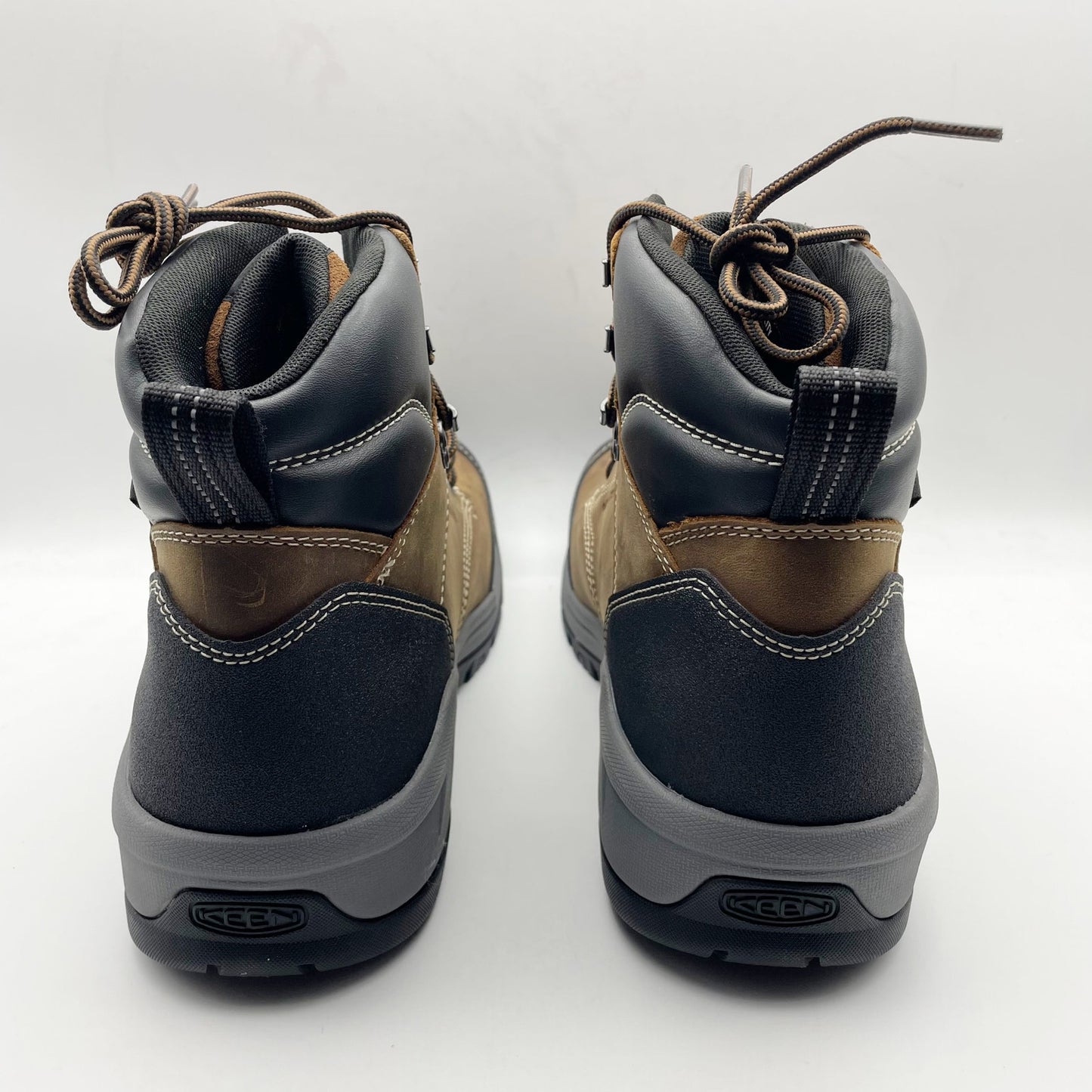 KEEN Womens Evanston 6" Work Boots US 8.5 Wide Brown Carbon Fiber Toe WP NIB