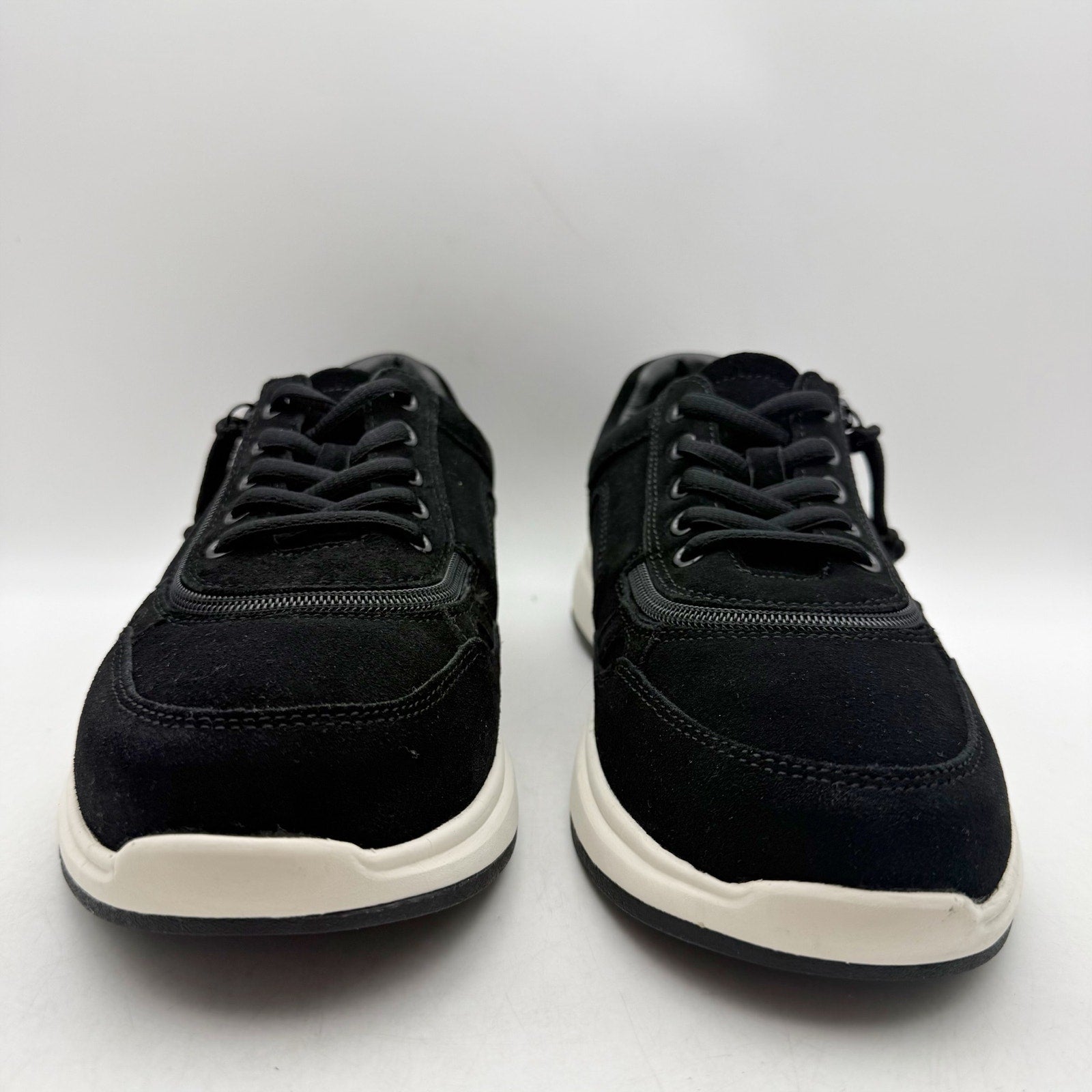 BILLY Footwear Mens Comfort Jogger Sneakers US 7.5 Wide EU 40.5 Black Suede NWOB
