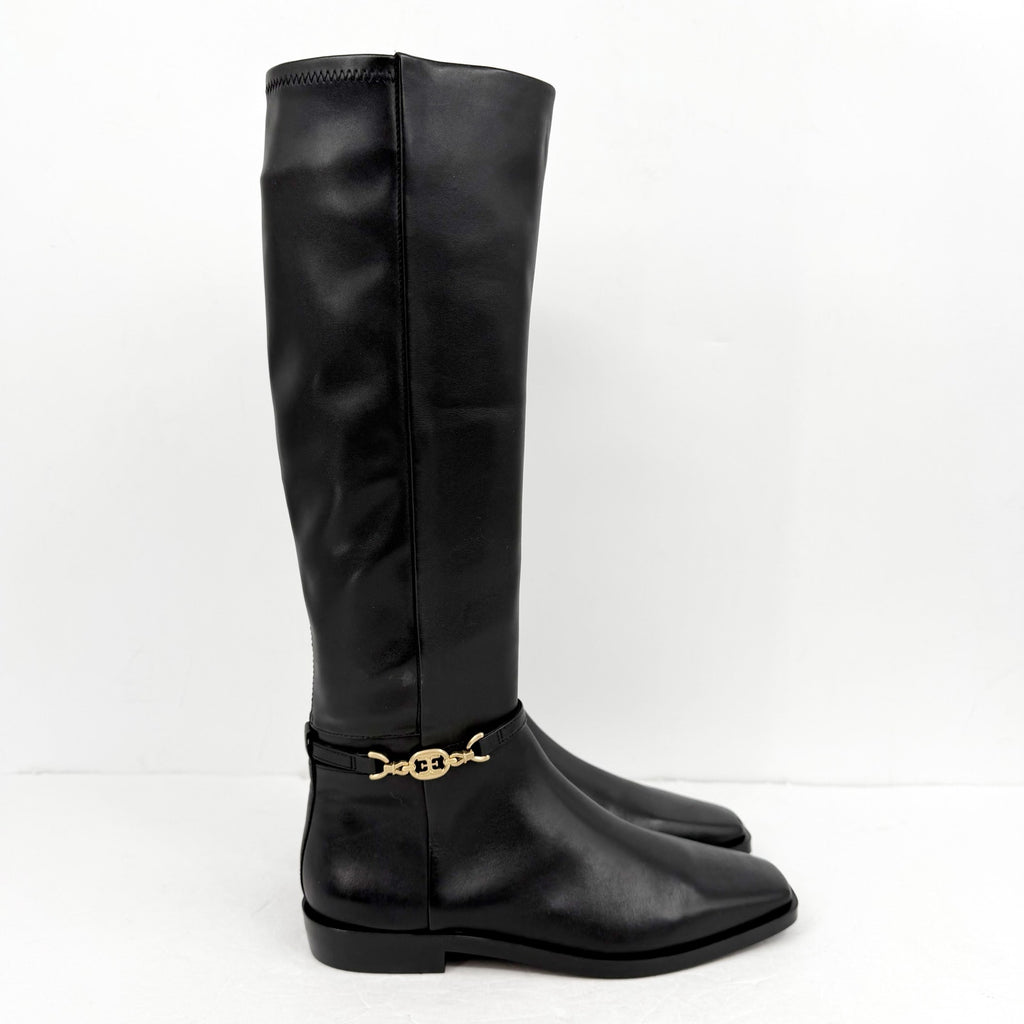 Sam Edelman Womens Clive Knee High Boots US 8 M EU 38.5 Black Leather NIB