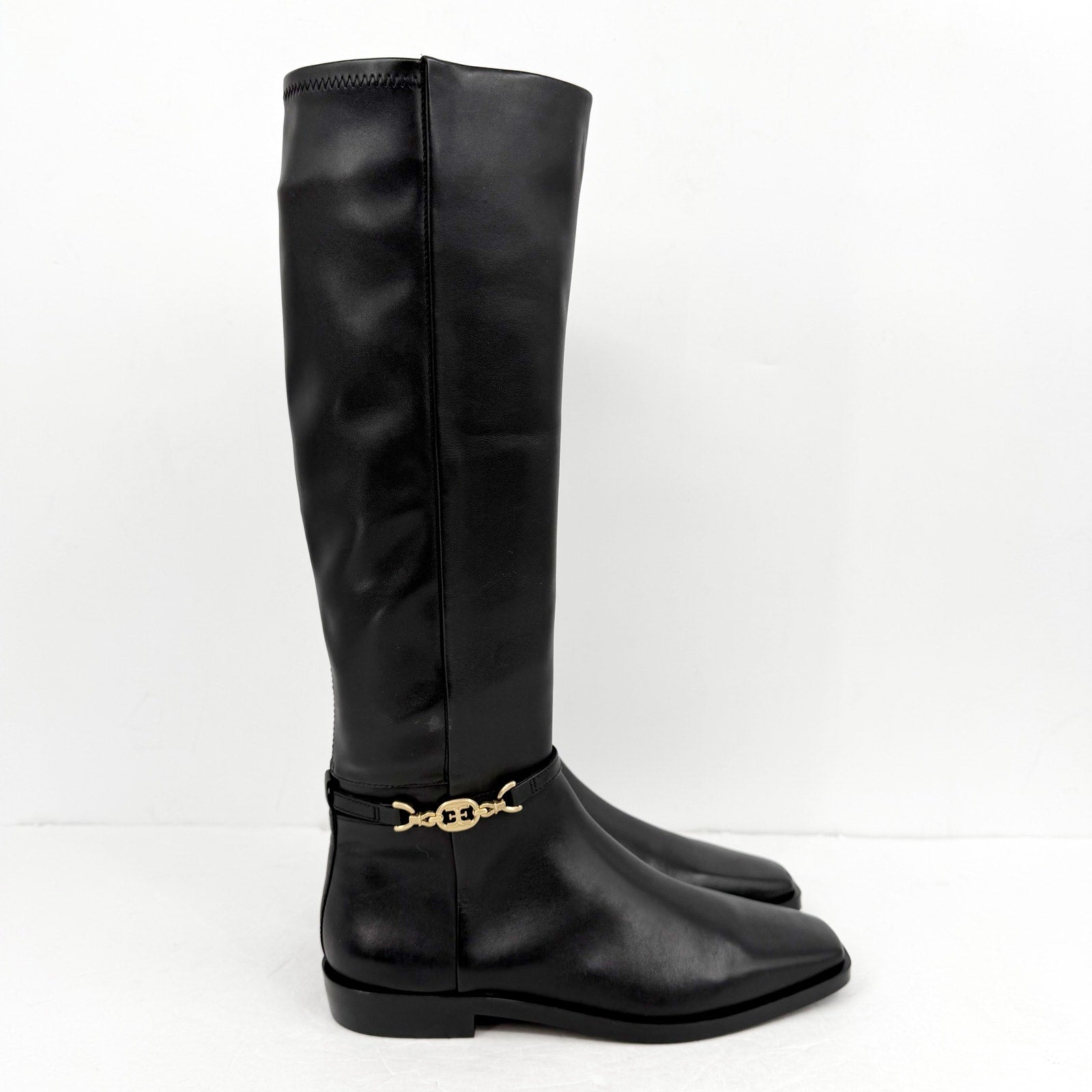 Sam Edelman Womens Clive Knee High Boots US 8 M EU 38.5 Black Leather NIB