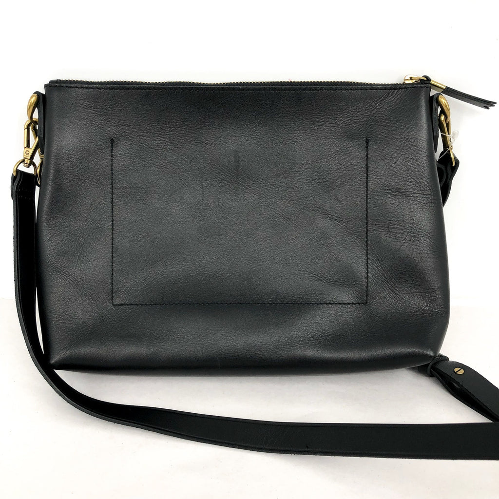 MADEWELL The Transport Shoulder Crossbody Bag Medium Black Leather NC275 NWT