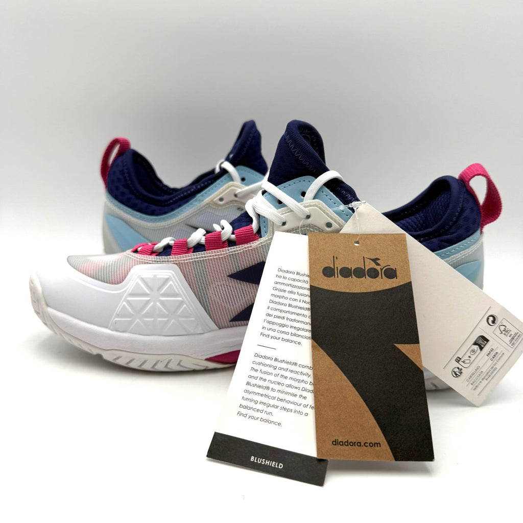 Diadora Womens Speed Blushield Fly 4+ AG Athletic Shoes US 9.5 White Tennis NWT