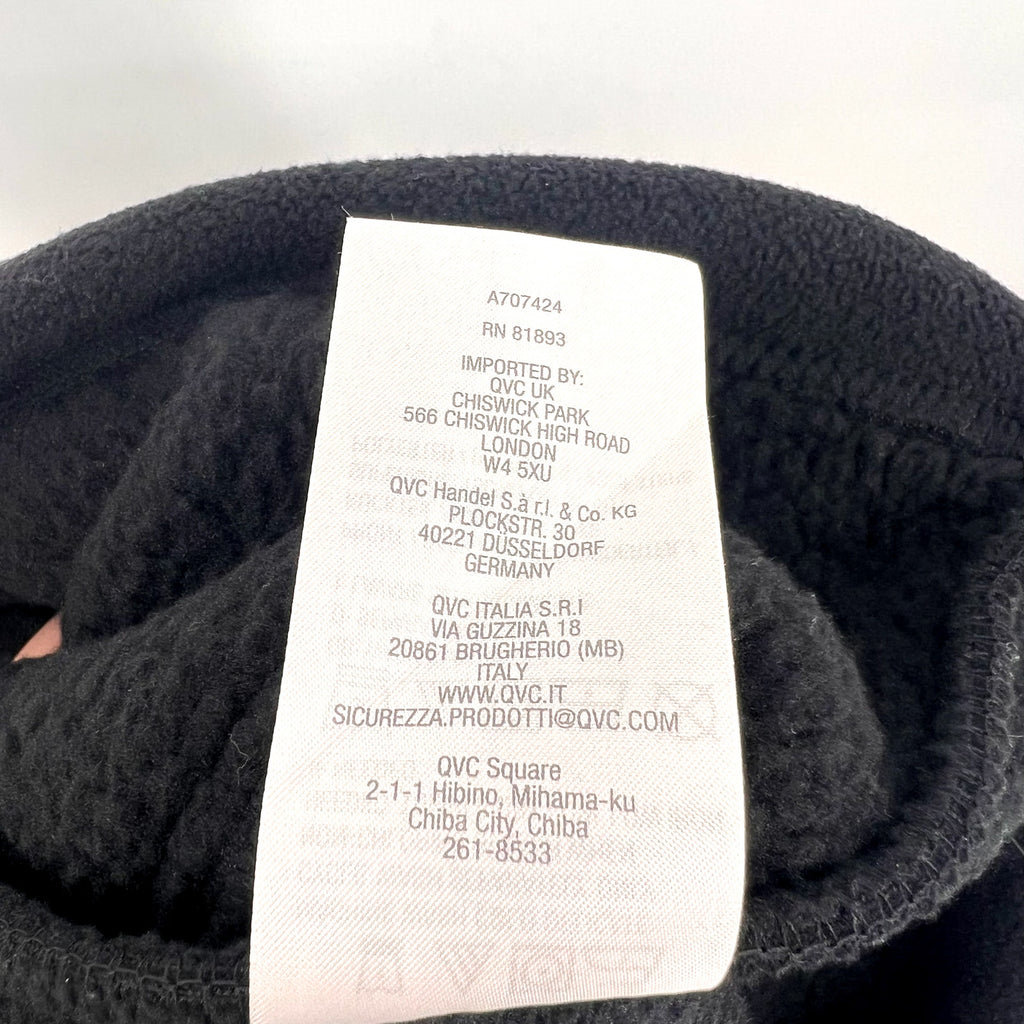 DENIM & CO. Women's Fleece Bonded Sherpa Jacket Small Petite Black NWOT