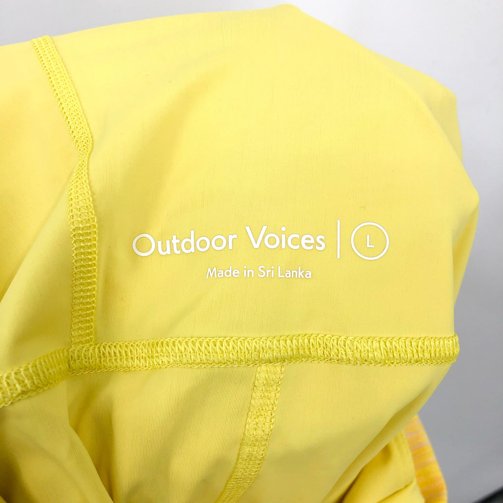OUTDOOR VOICES Flow Athletic Dress Large Spring Fling Yellow Circle Back NWT