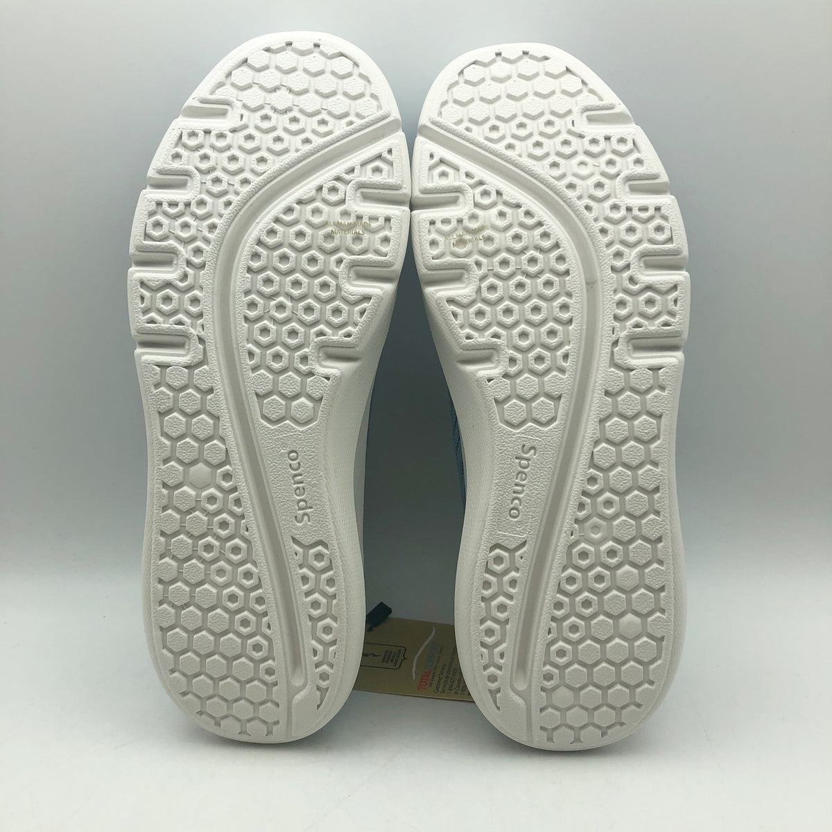 Spenco Waco Womens Pure Love Knit Sneaker Size 9 WIDE Fog Blue Slip On NIB