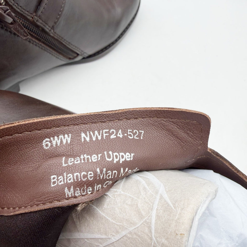 David Tate Womens Maverick Ankle Booties Size 6 WW Brown Leather NWOB