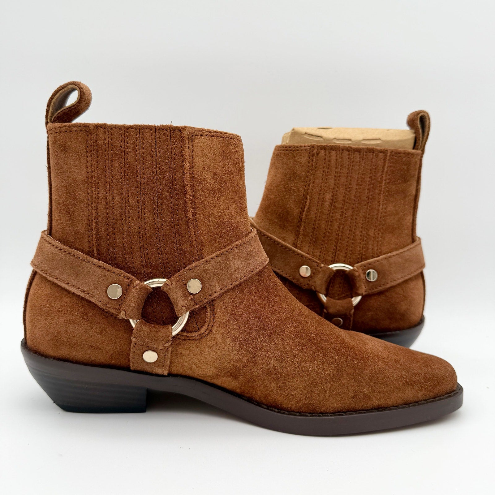Madewell Womens The Santiago Western Ankle Boot US 6 Brown Suede NIB